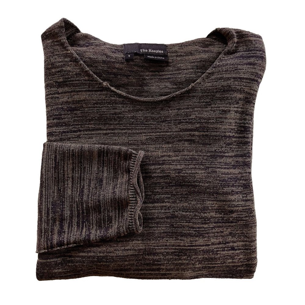 Kooples Knitted Cotton Crew Neck Sweater